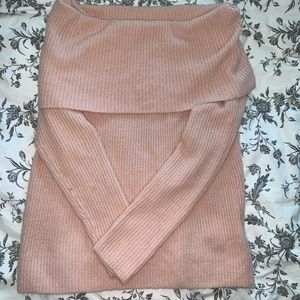 Fuzzy and soft off the shoulder sweater